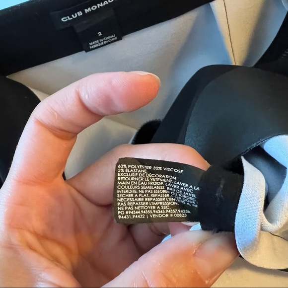 Club Monaco Skirt | Exposed front zip & slit | Black, 2 - Picture 10 of 10